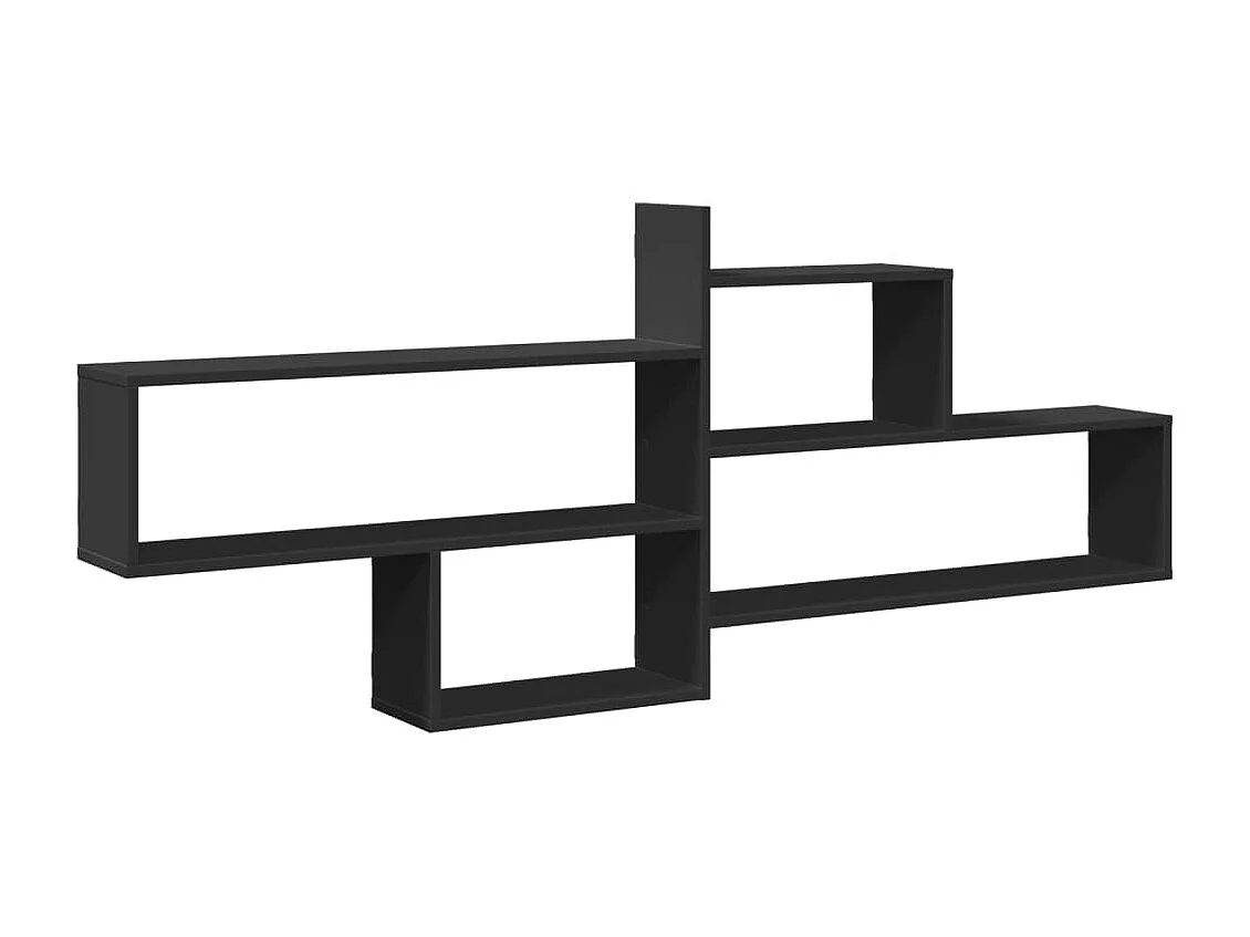 Étagère murale noir 167,5x18x68 cm bois d'ingénierie