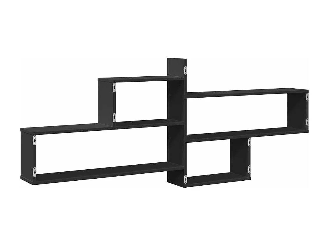Étagère murale noir 167,5x18x68 cm bois d'ingénierie