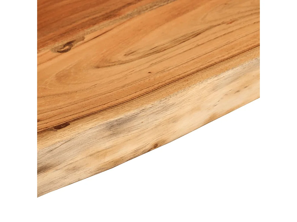 Estante pared rectangular madera acacia borde vivo 80x20x2,5 cm
