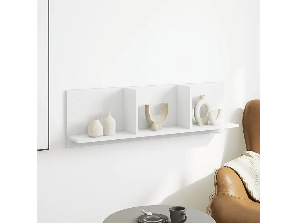 Armoire murale 100x16,5x30 cm blanc bois d'ingénierie