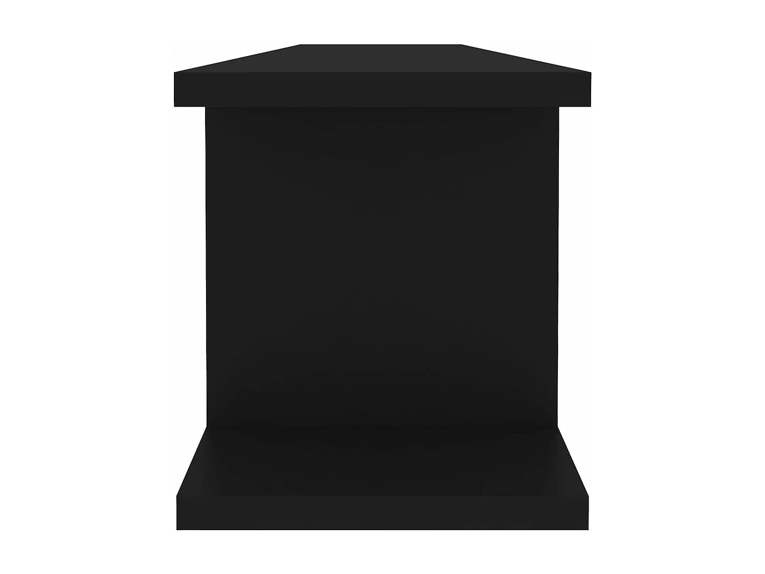 Estantes de pared 2 uds madera contrachapada negro 90x18x20 cm