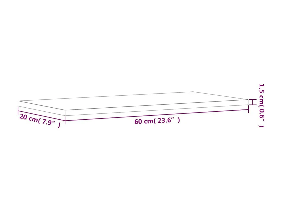 Mensole Parete 4pz Rovere Fumo 60x20x1,5 cm Legno Multistrato