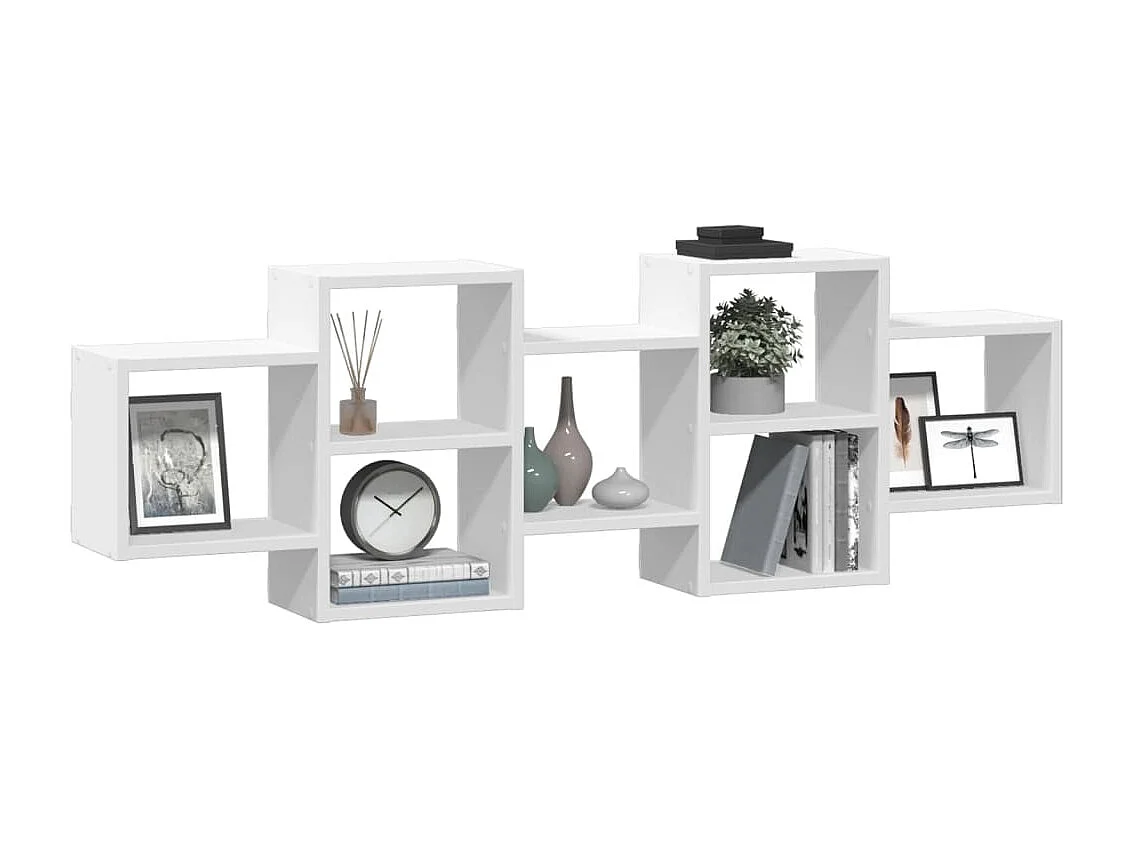 Prateleira de parede 129x18x42 cm derivados de madeira branco