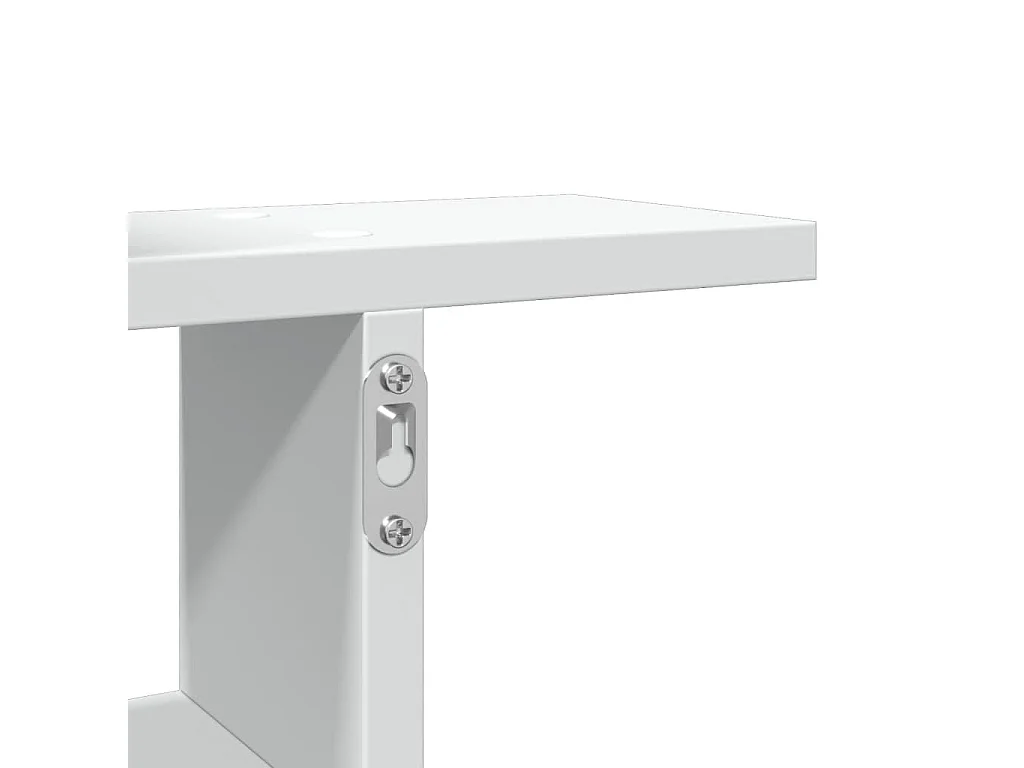 Étagères murales 2 pcs blanc 38x12x38 cm bois d'ingénierie