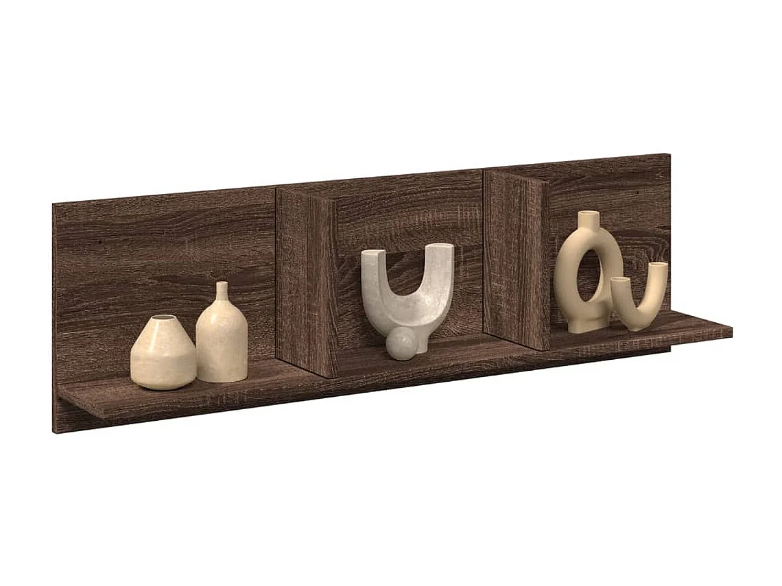 Wandschrank 100x16,5x30 cm Braun Eichen-Optik Holzwerkstoff