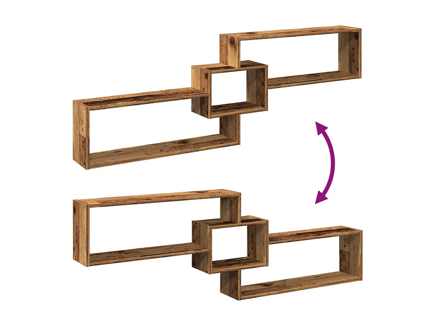 Wandschrank 158x18x53 cm Altholz-Optik Holzwerkstoff