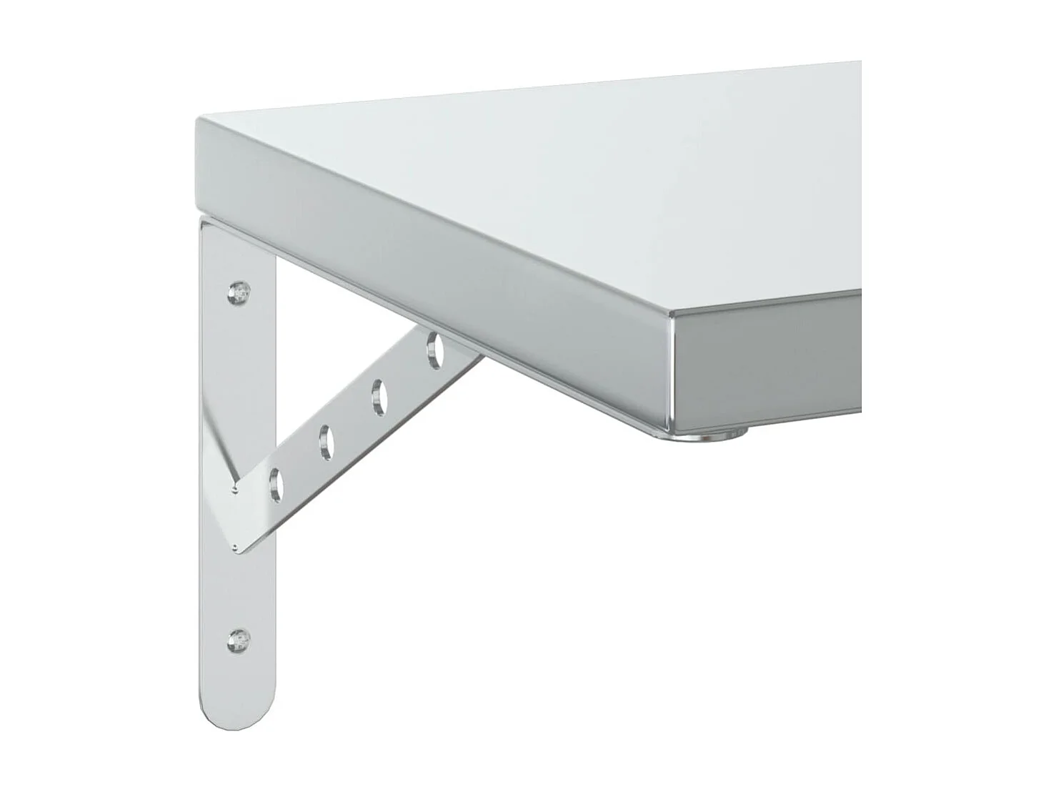 Prateleiras de parede 2 pcs 50x30 cm aço inoxidável prateado