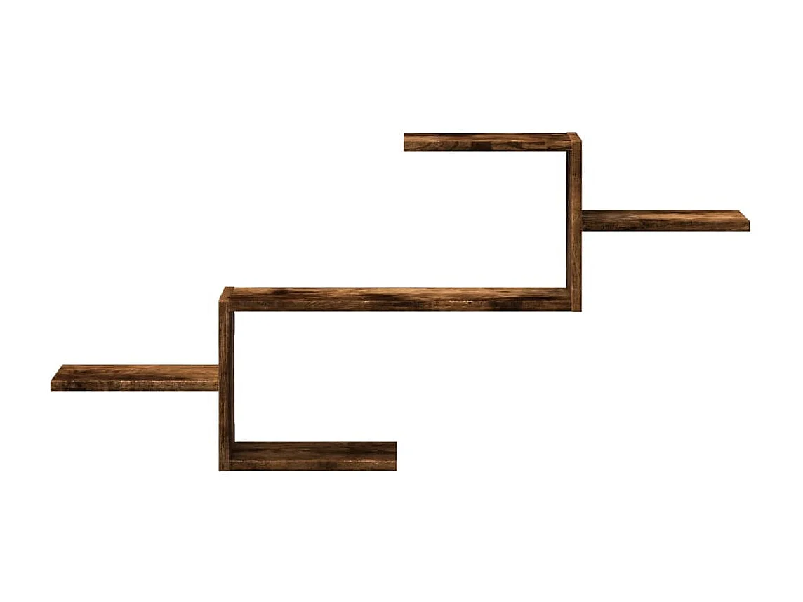 Scaffale a Muro Rovere Fumo 104x15x49 cm in Truciolato