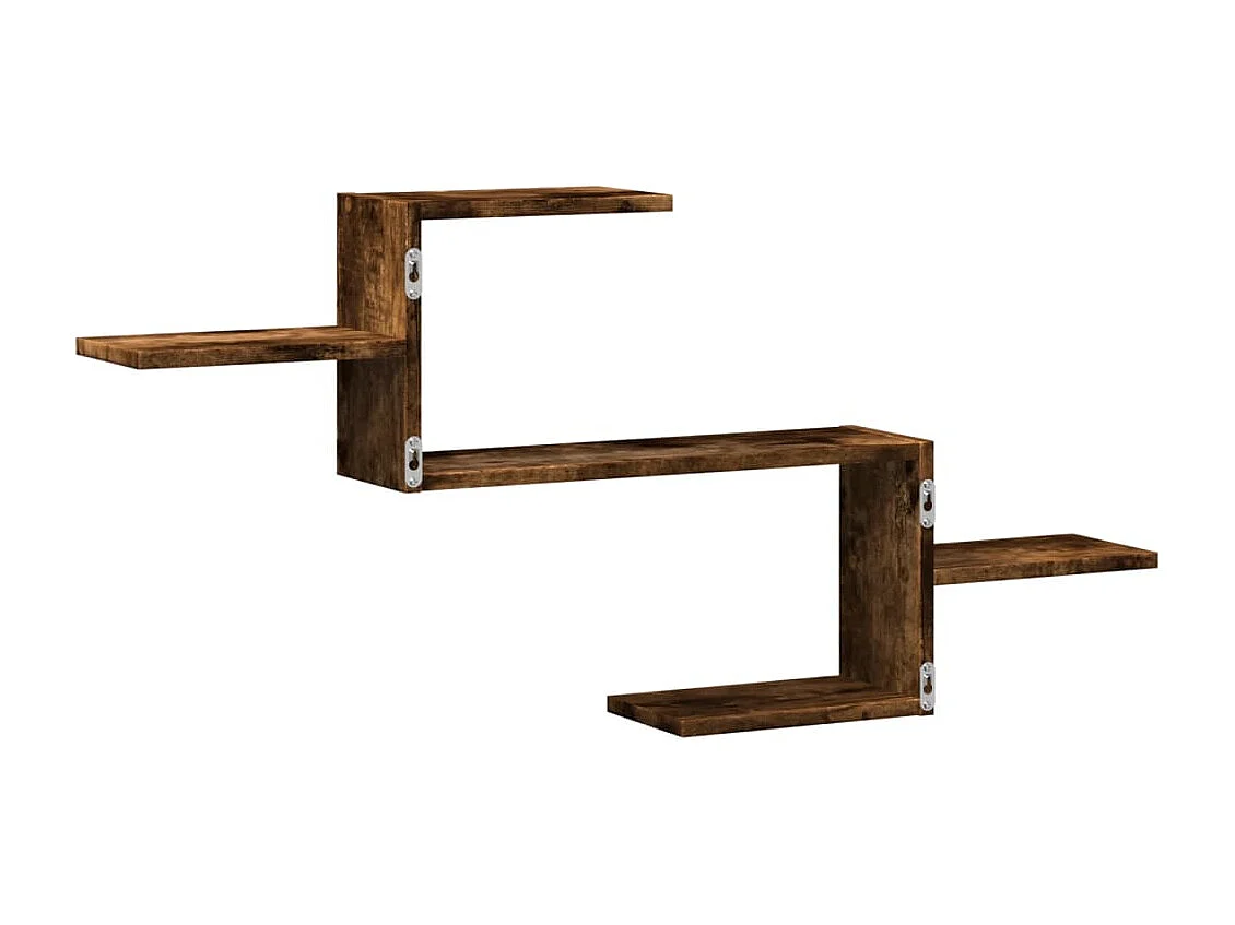 Scaffale a Muro Rovere Fumo 104x15x49 cm in Truciolato