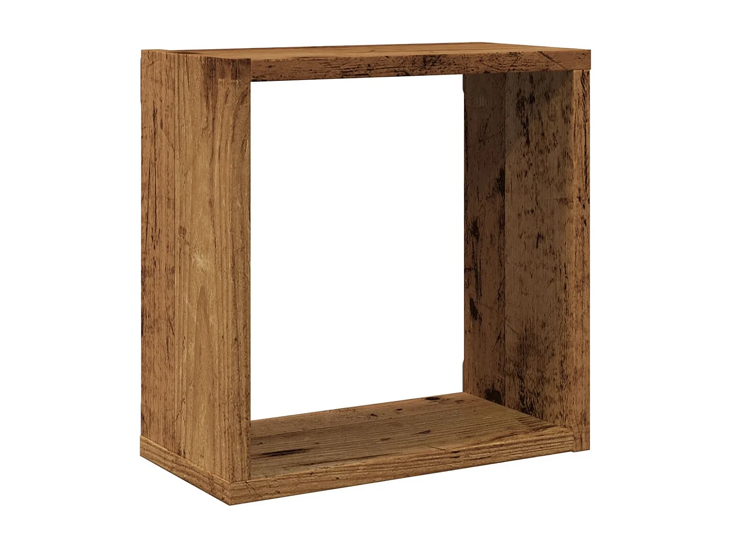 Estantes cubo de pared 6 uds madera envejecida 30x15x30 cm