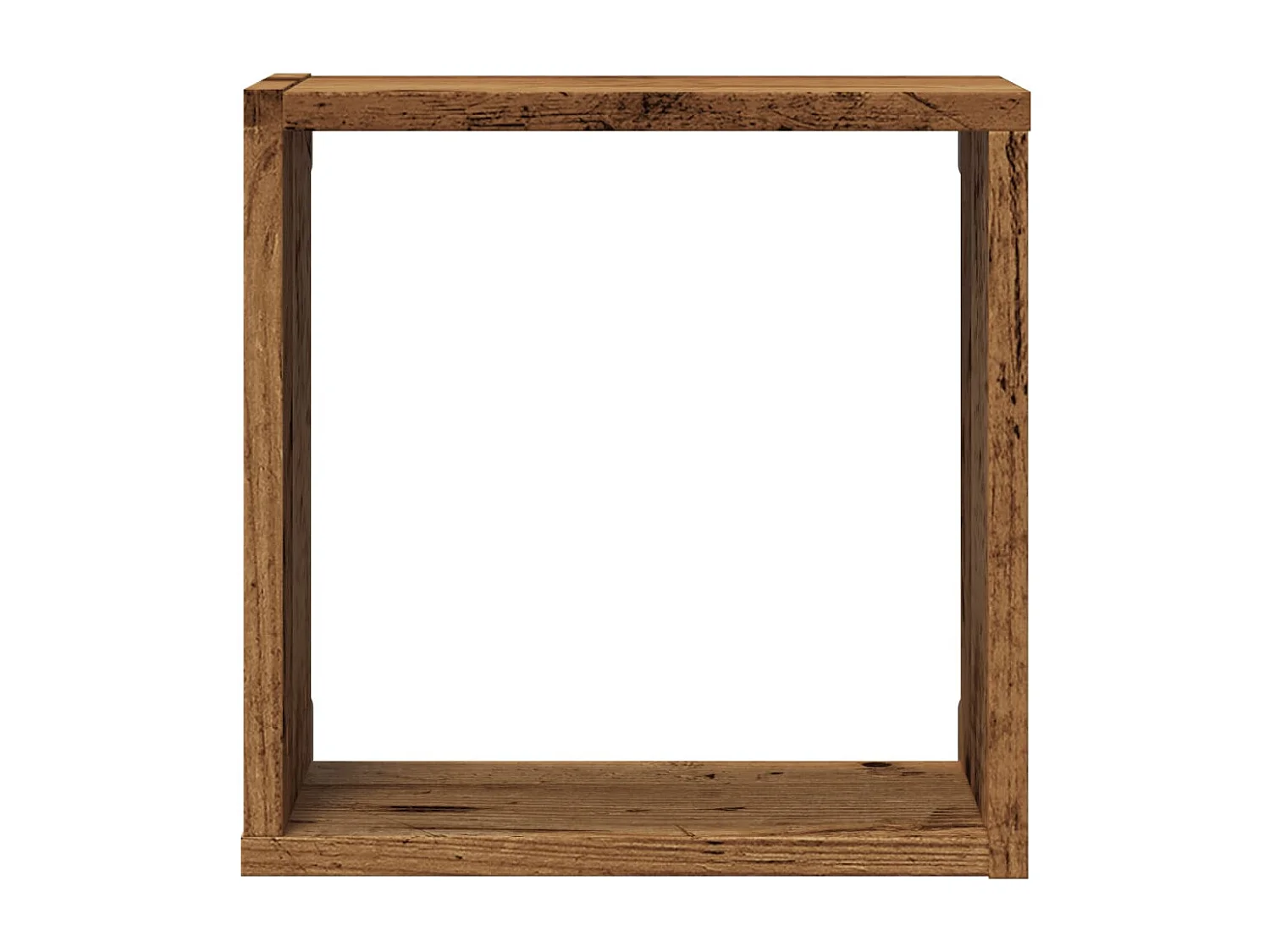 Estantes cubo de pared 6 uds madera envejecida 30x15x30 cm