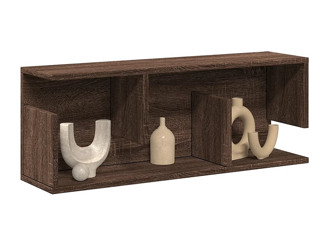 Mobile a Parete 80x20x30 cm Rovere Marrone in Legno Multistrato