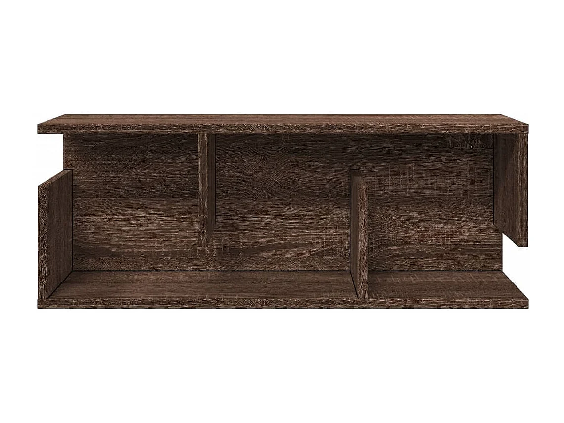 Mobile a Parete 80x20x30 cm Rovere Marrone in Legno Multistrato