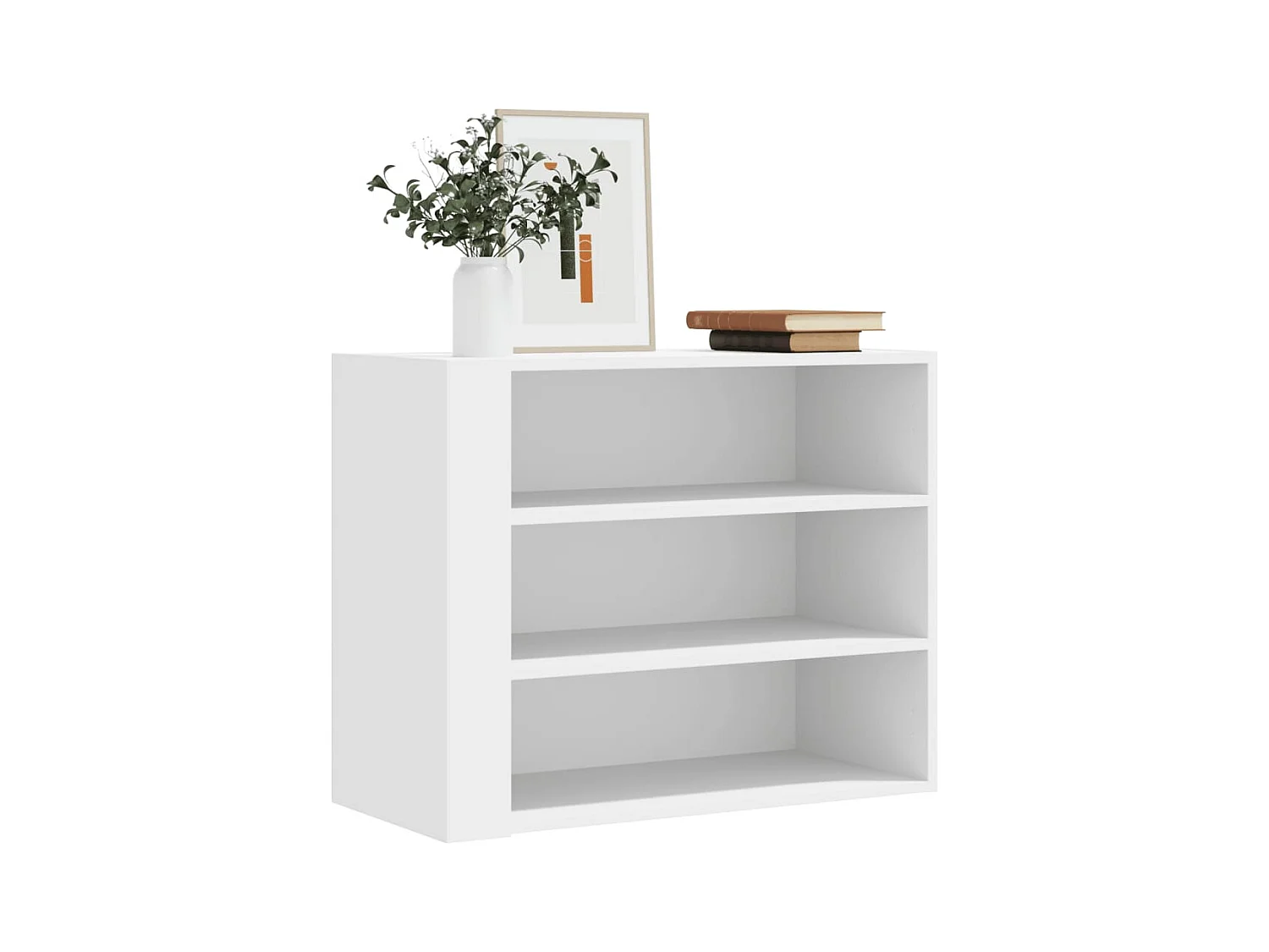 Armadietto a Muro Bianco 75x35x60 cm in Truciolato