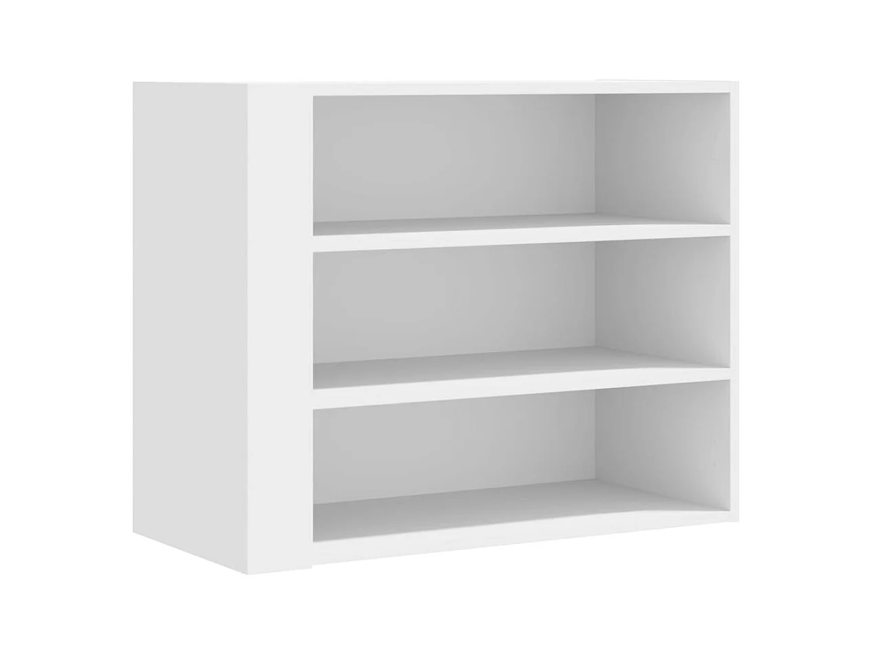 Wandkast 75x35x60 cm bewerkt hout wit