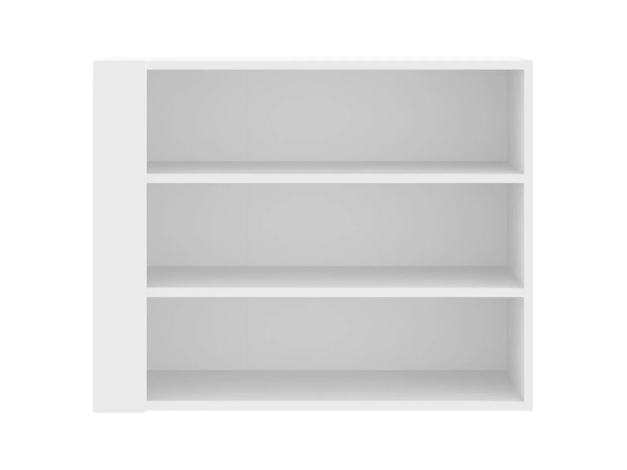Wandkast 75x35x60 cm bewerkt hout wit