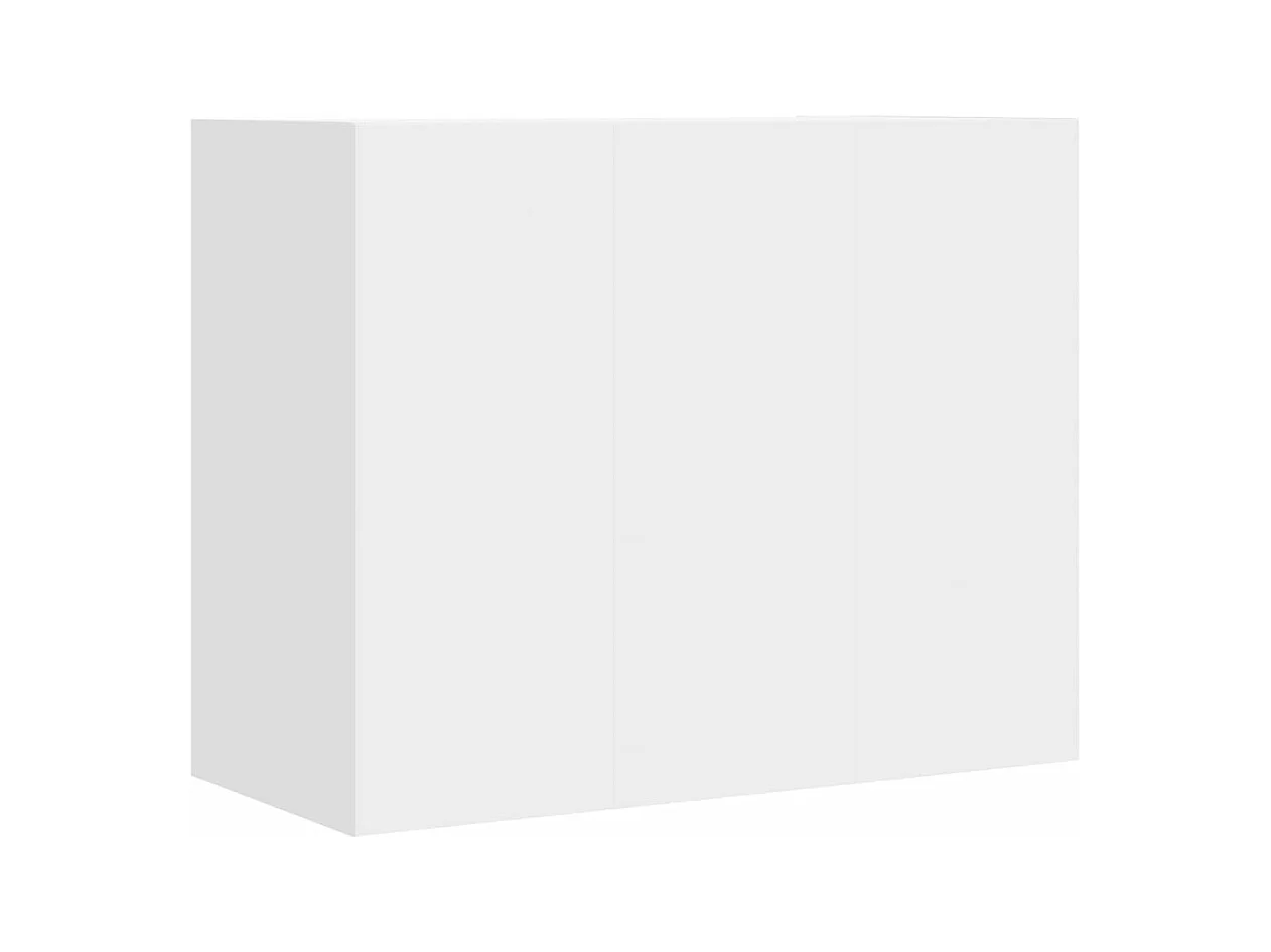 Wandkast 75x35x60 cm bewerkt hout wit