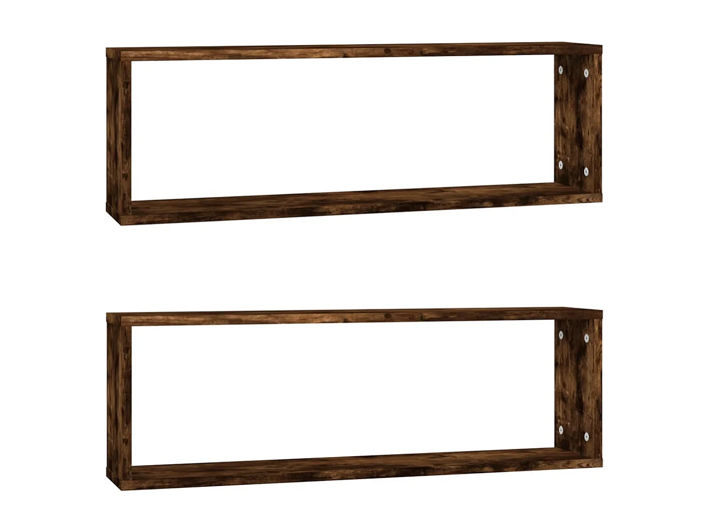 Étagères murales cubiques 2 pcs Chêne fumé 80x15x26,5 cm