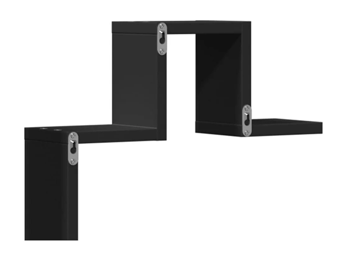 Scaffale a Parete Nero 104,5x10x43 cm in Legno Multistrato