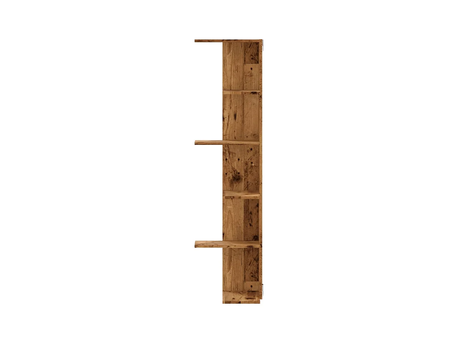 Hoekwandschap 36,5x36,5x140 cm bewerkt hout out houtkleurig