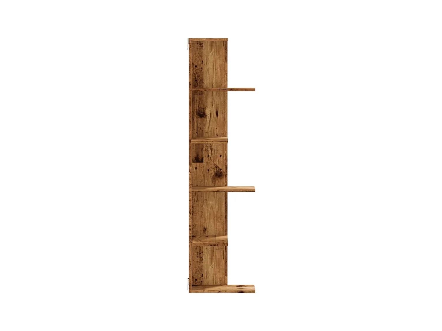 Hoekwandschap 36,5x36,5x140 cm bewerkt hout out houtkleurig