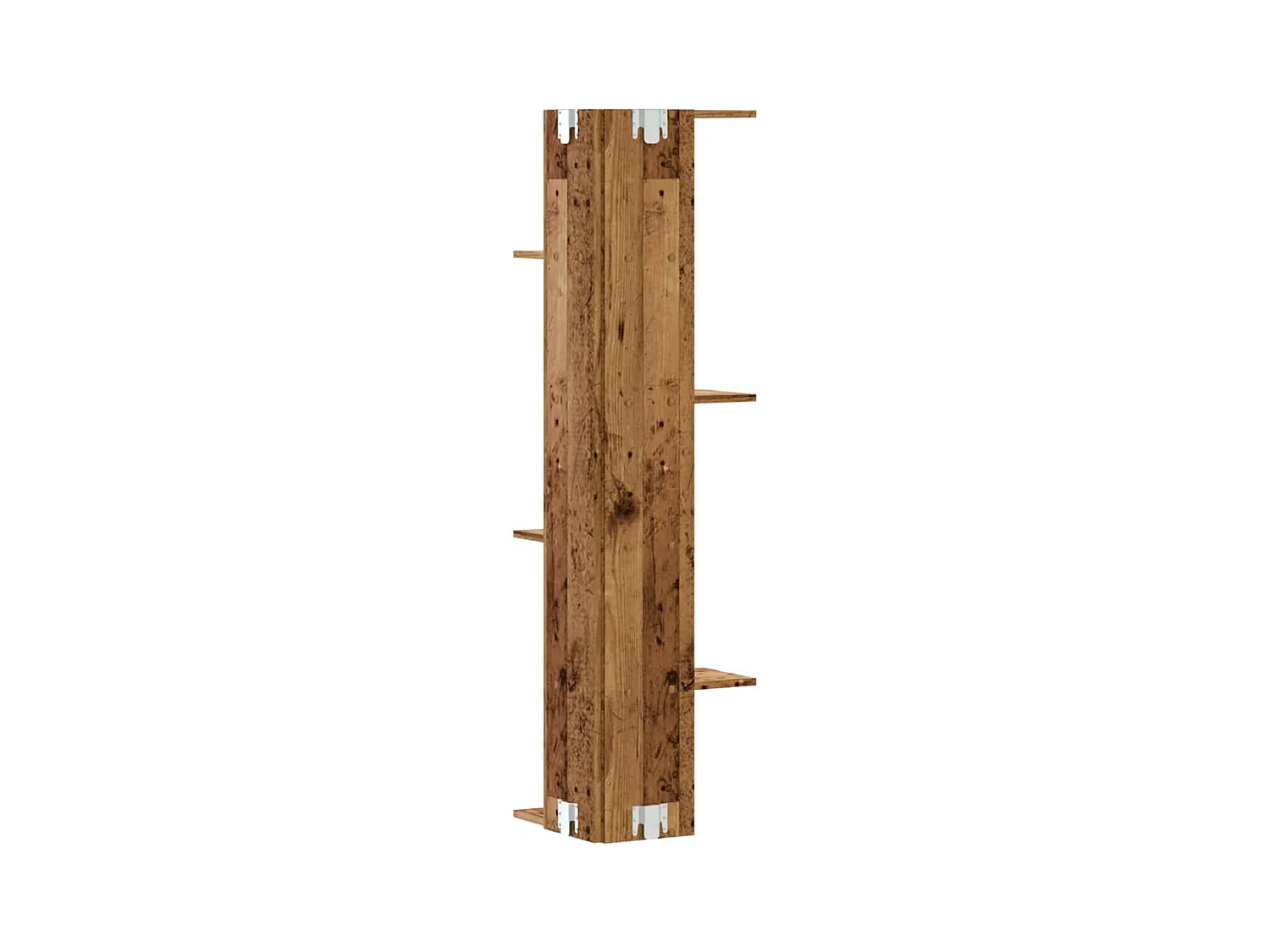 Hoekwandschap 36,5x36,5x140 cm bewerkt hout out houtkleurig