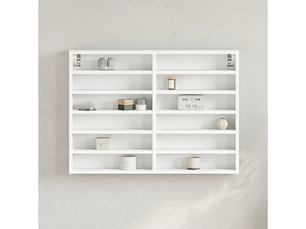 Armário vitrine 80x8,5x58 cm derivados de madeira branco