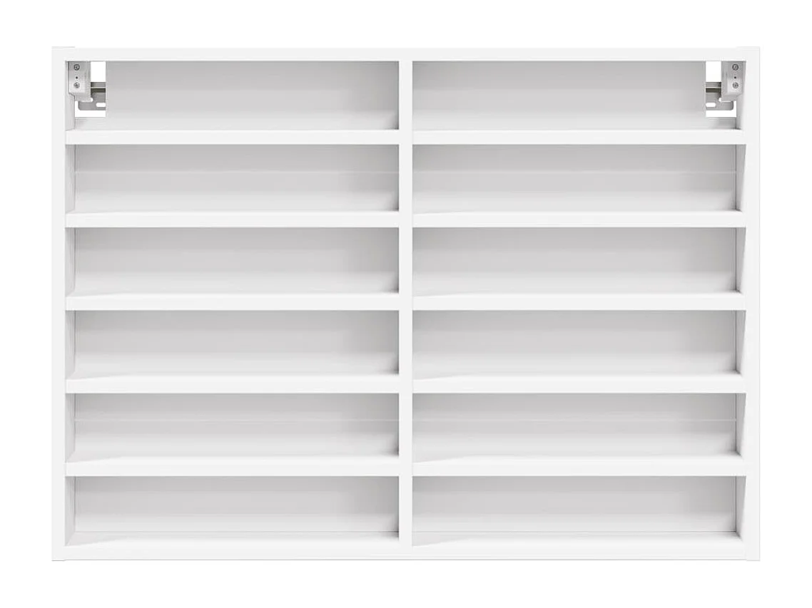 Armário vitrine 80x8,5x58 cm derivados de madeira branco