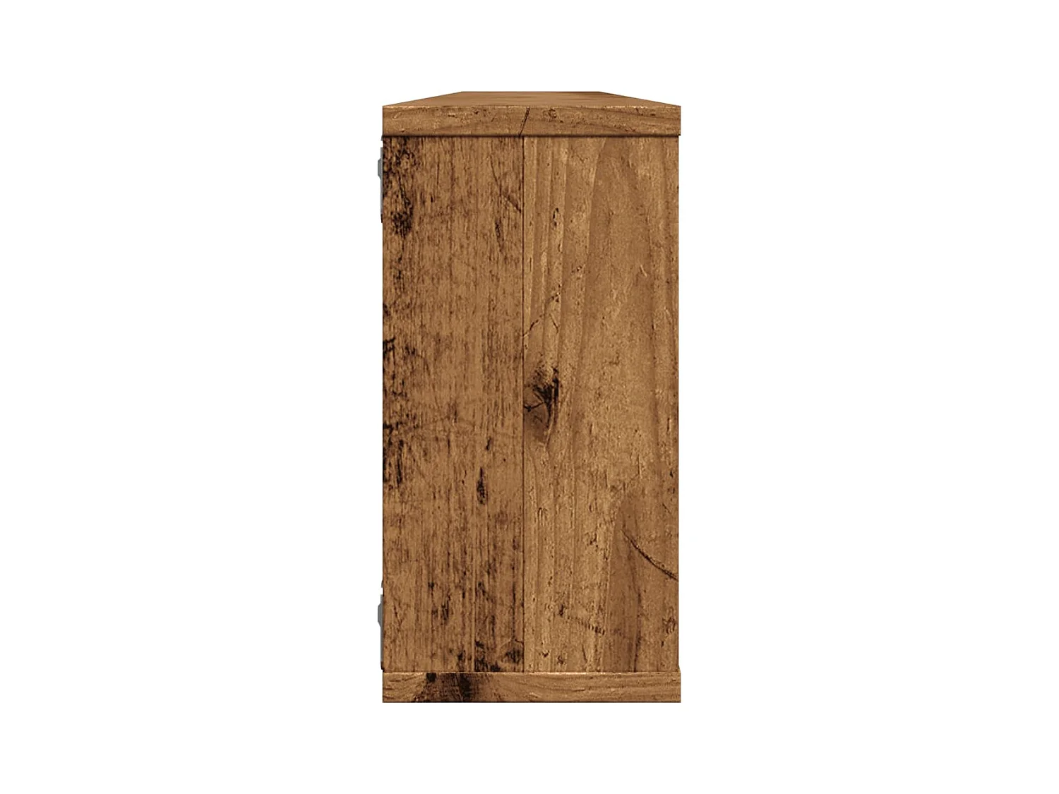 Wandschappen kubus 2 st 100x15x30 cm bewerkt hout oud hout