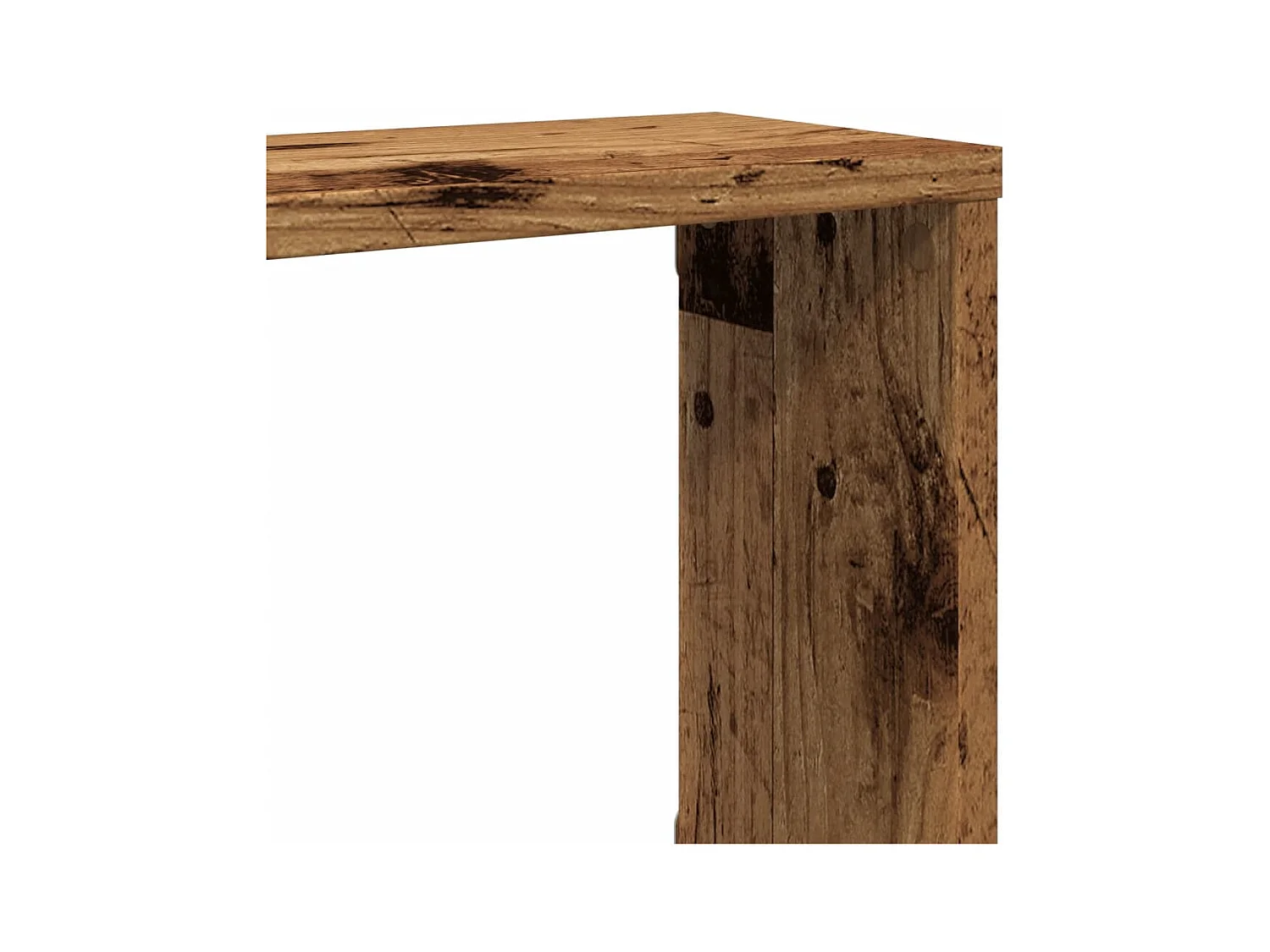 Wandschappen kubus 2 st 100x15x30 cm bewerkt hout oud hout