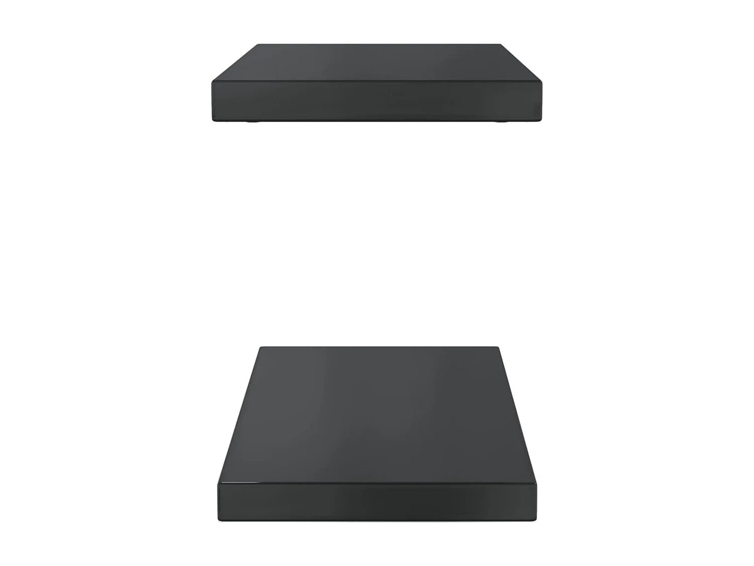 Prateleiras de parede 2 pcs 50x23,5x3cm aço inoxidável prateado