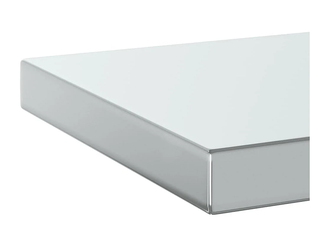 Étagères murales 2 pcs 50x23,5x3 cm argenté acier inoxydable