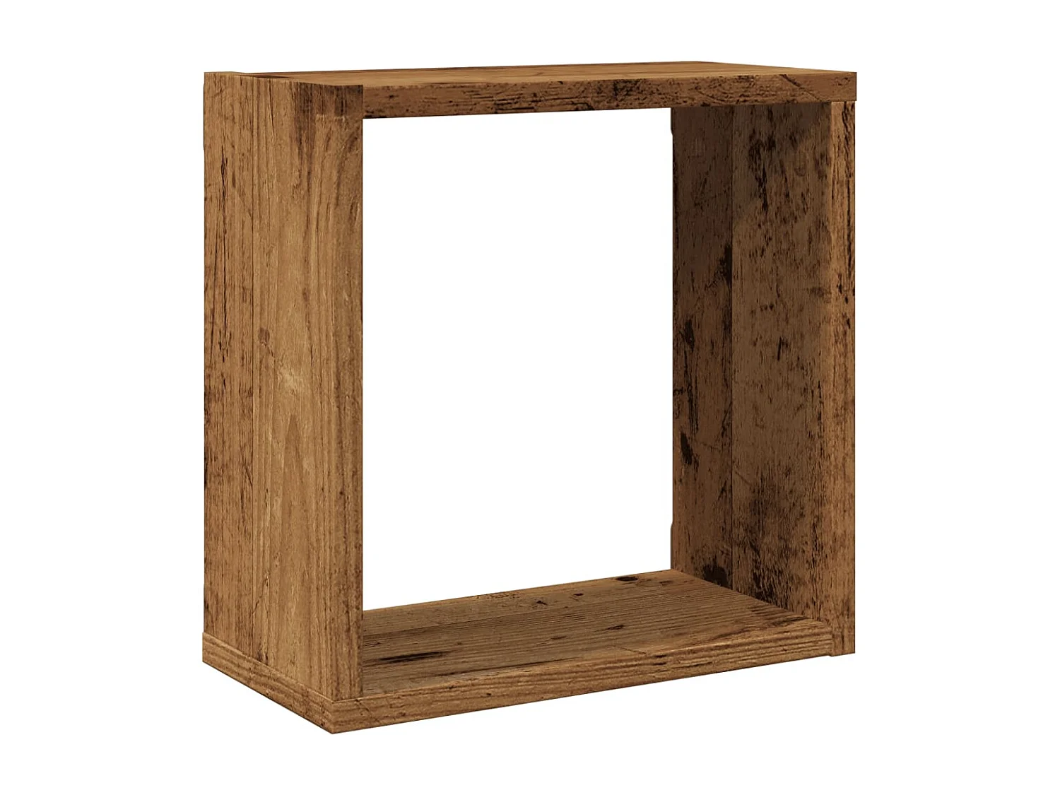 Étagères cube murales 4 pcs vieux bois 30x15x30 cm