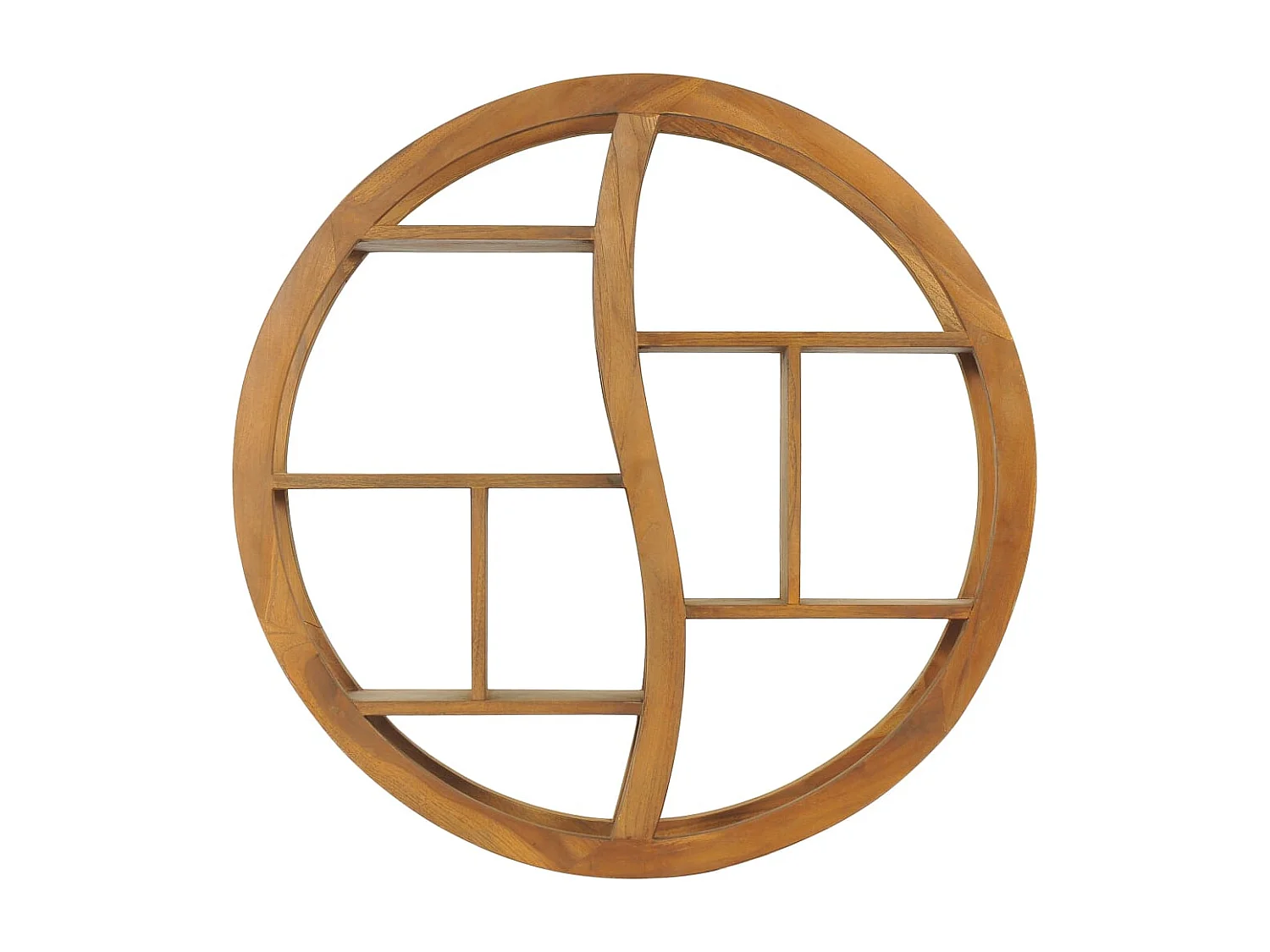 Étagère murale Yin Yang 80x17,5x80 cm Bois de teck massif