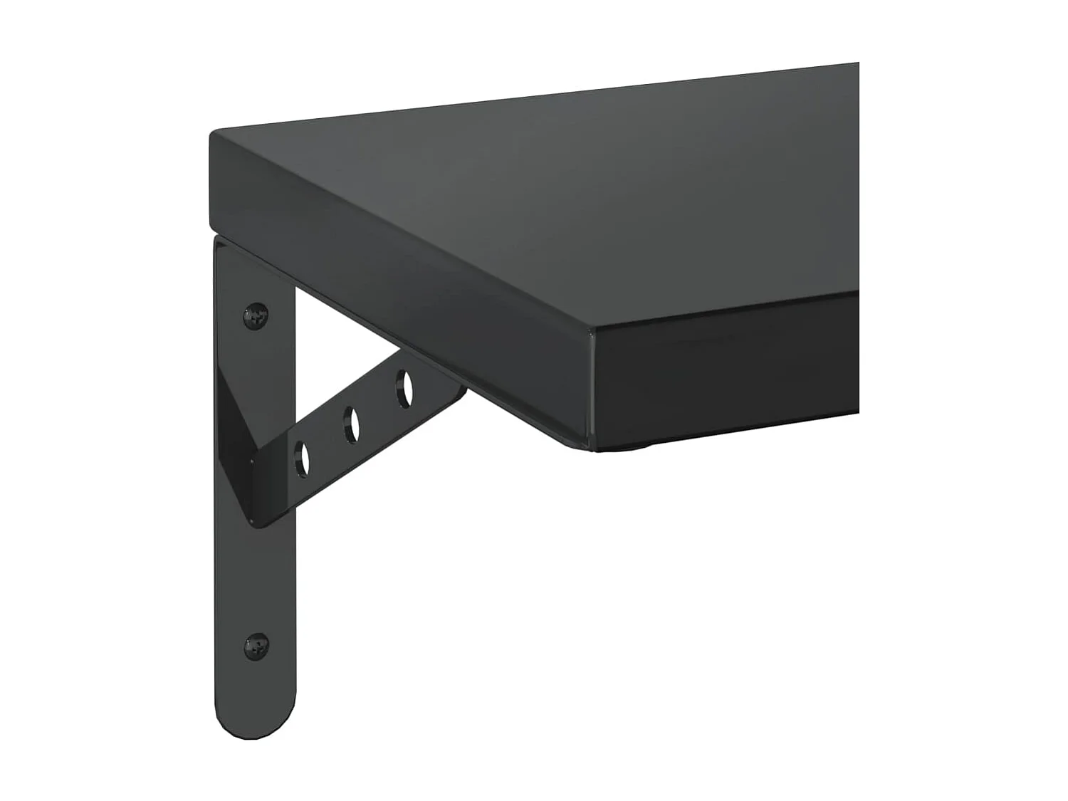 Étagères murales 2 pcs 100x23,5 cm noir acier inoxydable