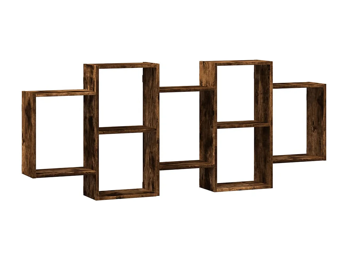 Étagère murale chêne fumé 159x18x65 cm bois d'ingénierie