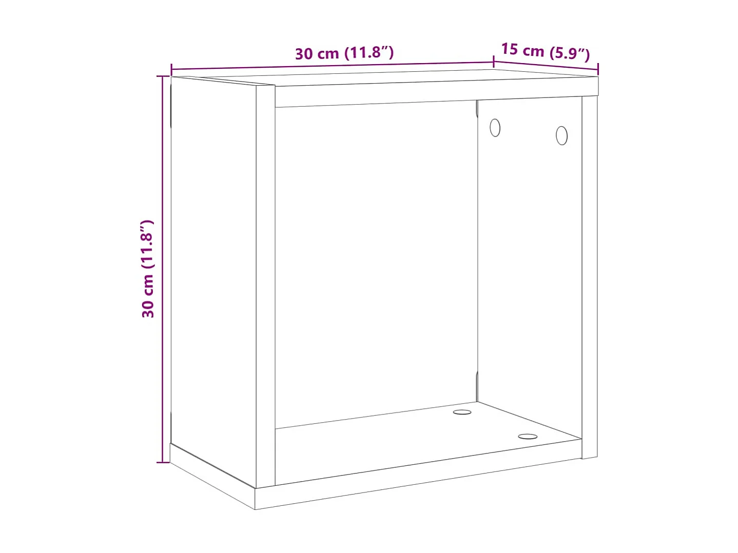 Prateleiras cubo 6 pcs derivados de madeira carvalho artisiano