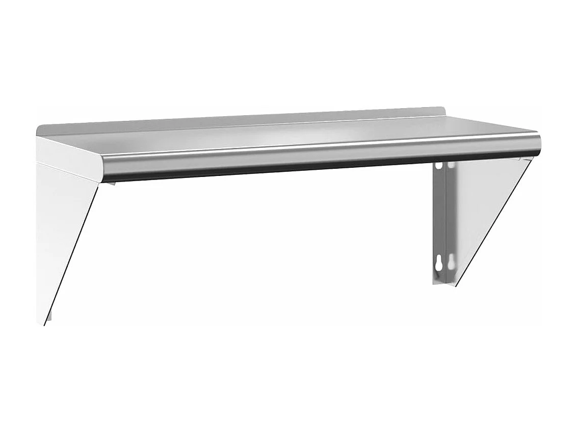 Étagère murale 75x30x31 cm argenté acier inoxydable