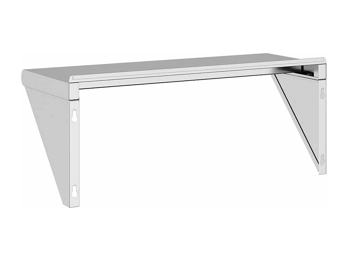 Étagère murale 75x30x31 cm argenté acier inoxydable