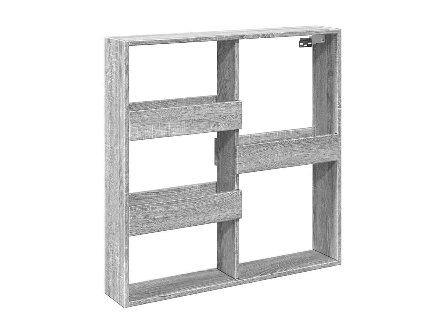 Armadietto a Muro Grigio Sonoma 80x15x80cm in Legno Multistrato