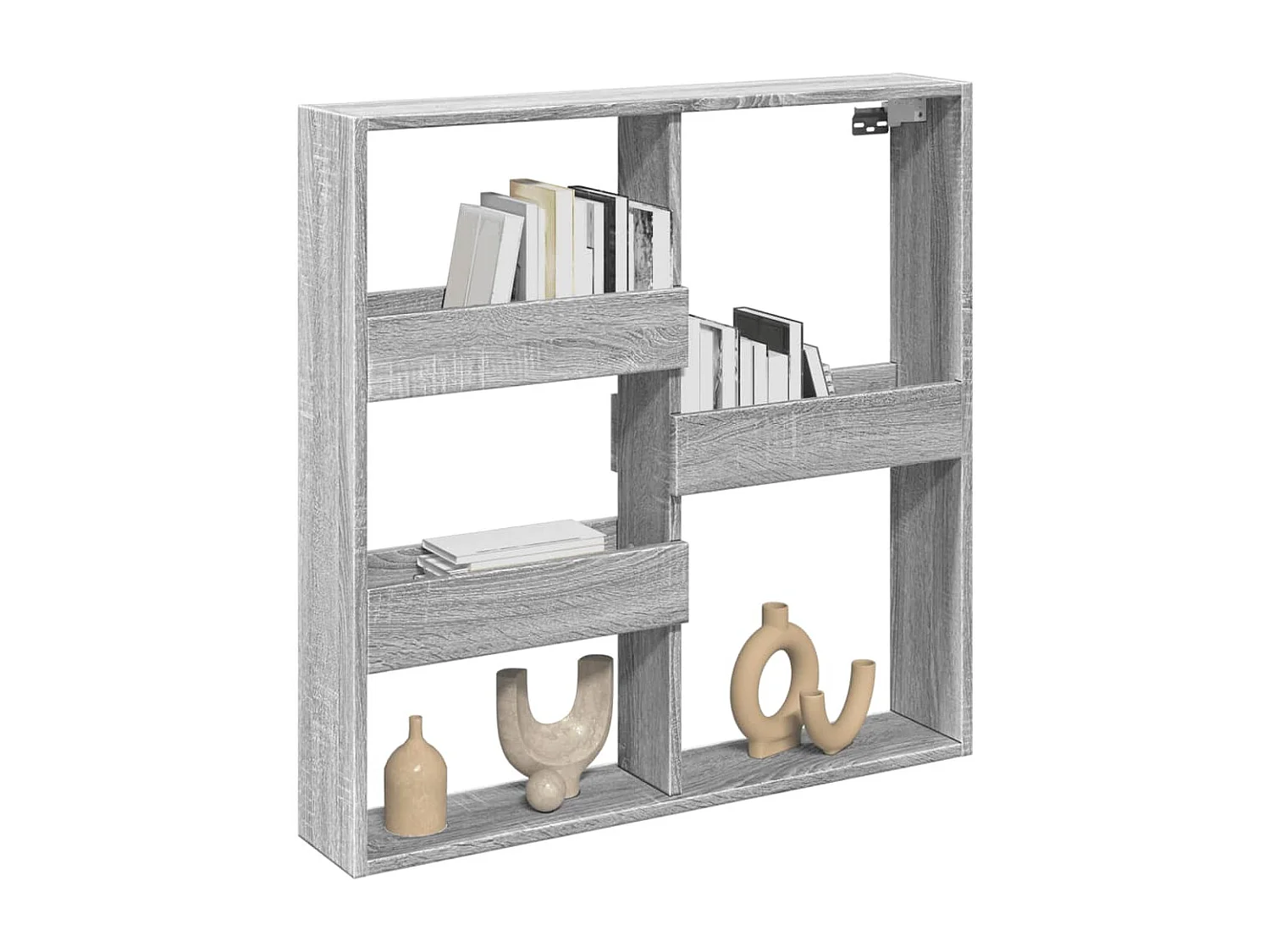 Armoire murale sonoma gris 80x15x80 cm bois d'ingénierie