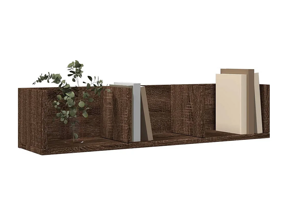 Armoires murales 2pcs chêne marron 75x18x16,5cm bois ingénierie
