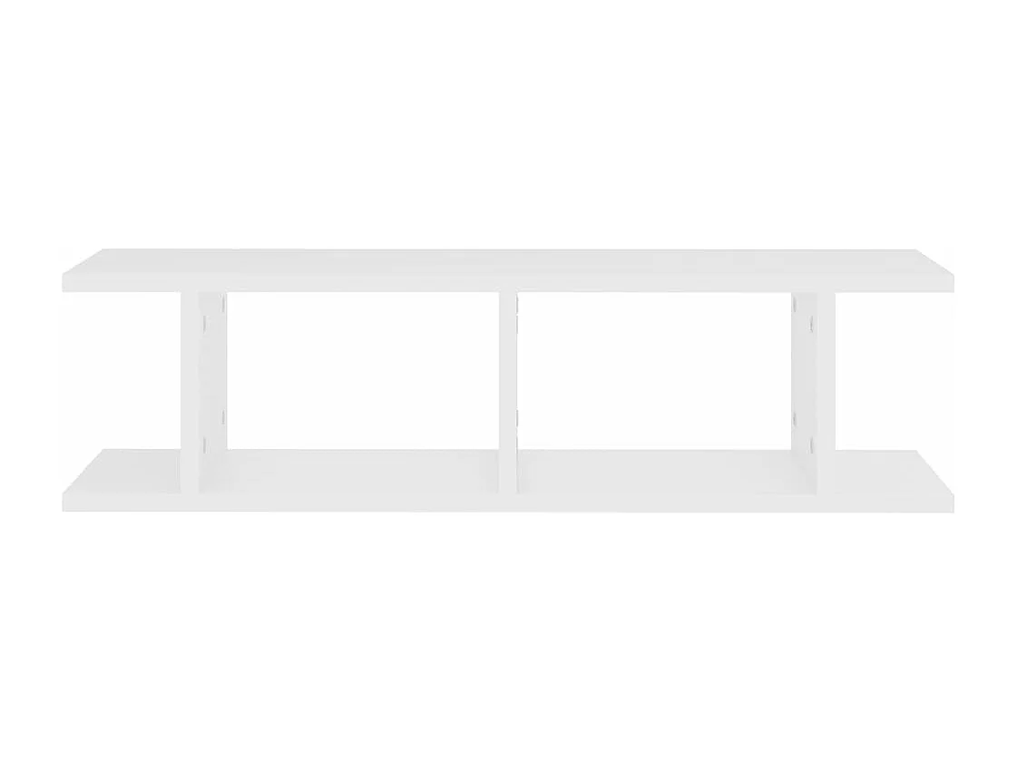 Prateleiras de parede 2 pcs 75x18x20 cm deriv. madeira branco