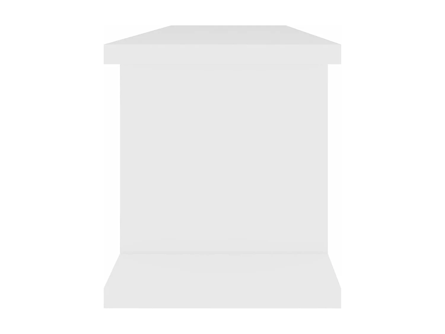 Prateleiras de parede 2 pcs 75x18x20 cm deriv. madeira branco