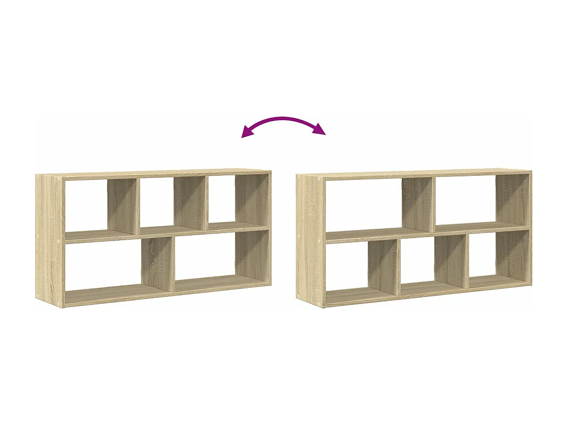 Estantería de pared madera ingeniería roble Sonoma 100x25x50 cm