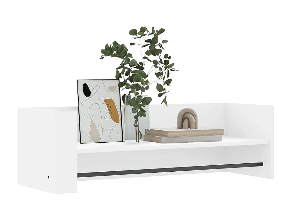 Prateleira de parede 100x35x30,5 cm derivados de madeira branco