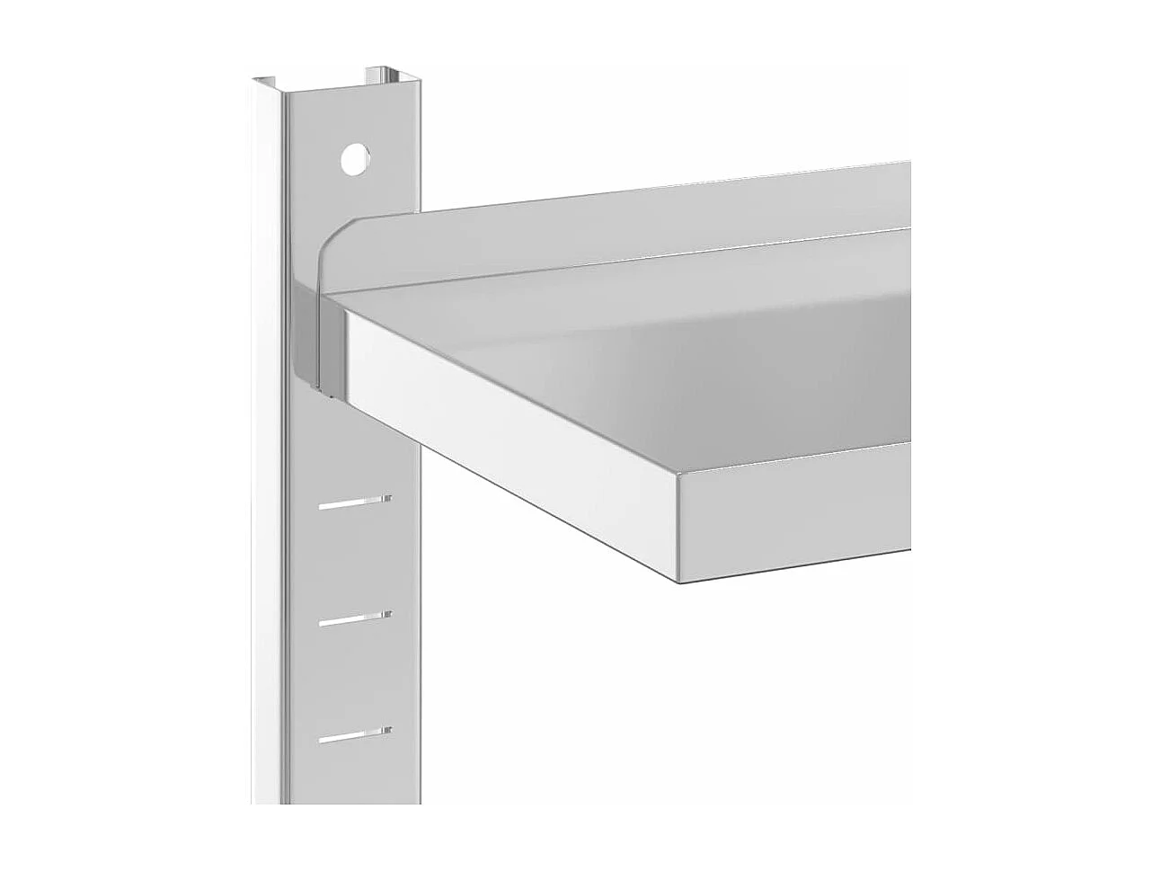 Étagère murale 2 niveaux 100x23,5x60cm argenté acier inoxydable