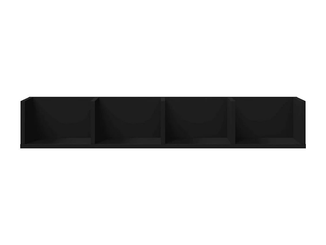 Armadietto a Muro Nero 99x18x16,5 cm in Legno Multistrato