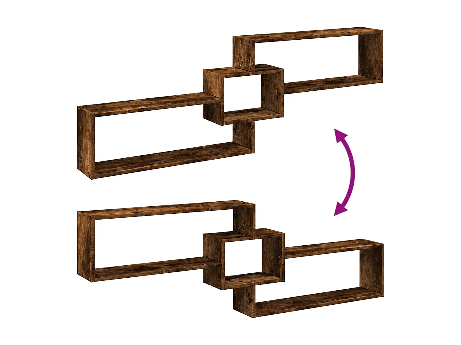 Armoire murale 158x18x53 cm chêne fumé bois d'ingénierie