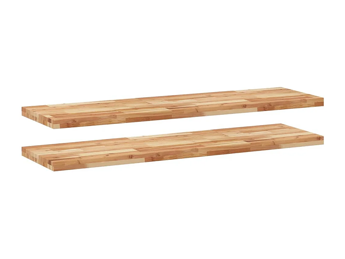 Schweberegale 2 Stk. 140x40x4 cm Massivholz Akazie Ölbehandelt